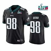 Men & Women & Youth Philadelphia Eagles #98 Robert Quinn Black Super Bowl LVII Vapor Untouchable Limited Stitched Jersey,baseball caps,new era cap wholesale,wholesale hats